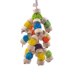 image-Toy Bird Vine Bal Wooden Nibbling Bird Supplies Cage Accessories Toys