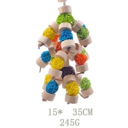 image-Toy Bird Vine Bal Wooden Nibbling Bird Supplies Cage Accessories Toys