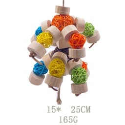 image-Toy Bird Vine Bal Wooden Nibbling Bird Supplies Cage Accessories Toys