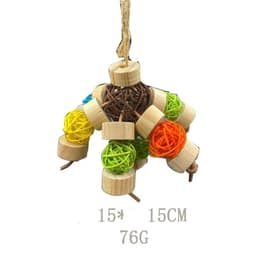 image-Toy Bird Vine Bal Wooden Nibbling Bird Supplies Cage Accessories Toys