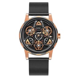 image-Black Gold Trend Three Dimensional Watch Personality Gear Gyro Season To Run Watch Men