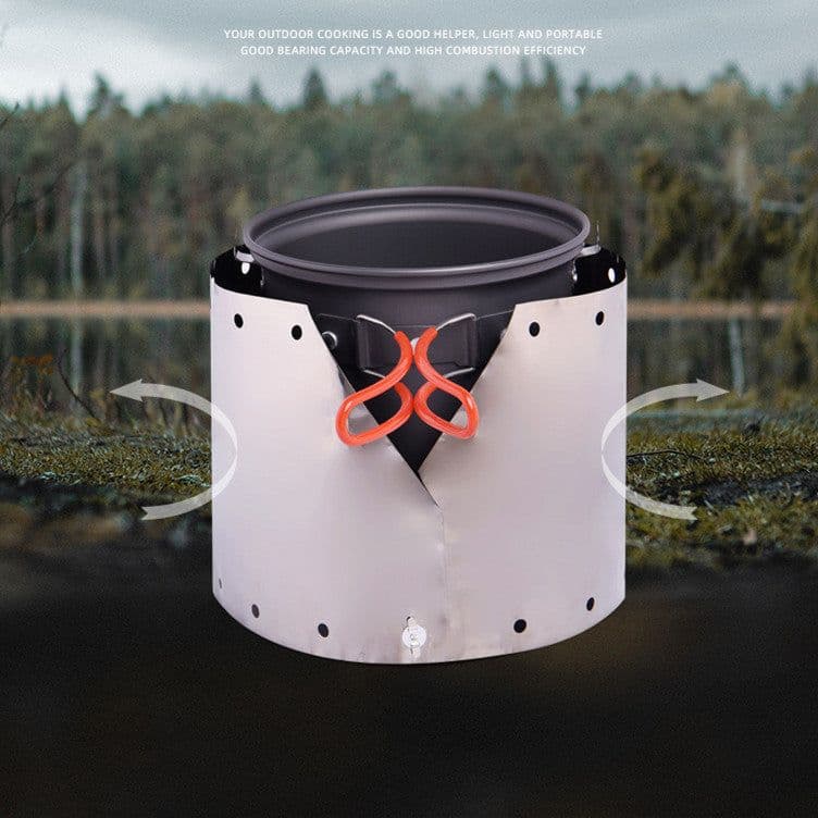 image-Pure Titanium Ultra-thin Camping Wind Shield Mountaineering Stove Accessories