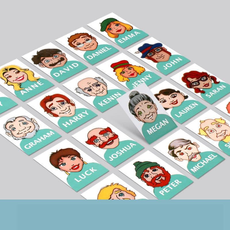 image-Who I Am Double Educational Board Game Card Toy Children's Logical Reasoning Character Parent-child Interaction