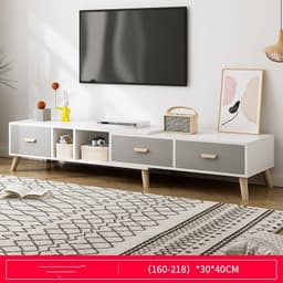 image-TV Cabinet Small Apartment Living Room Combination Retractable TV Cabinet