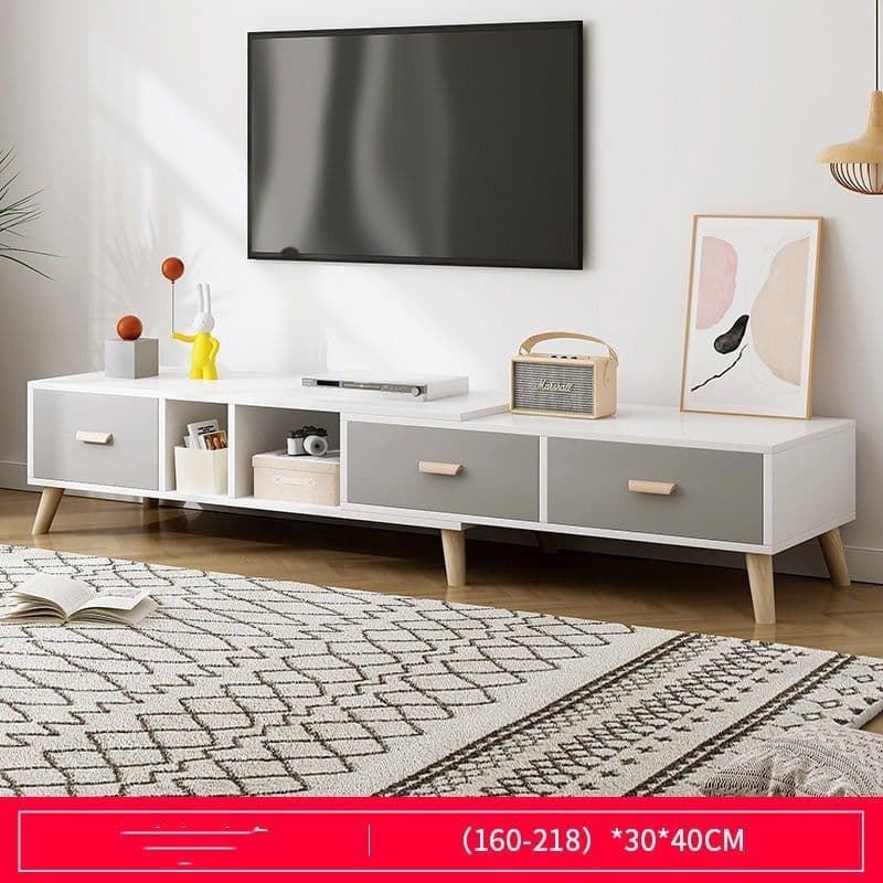 image-TV Cabinet Small Apartment Living Room Combination Retractable TV Cabinet
