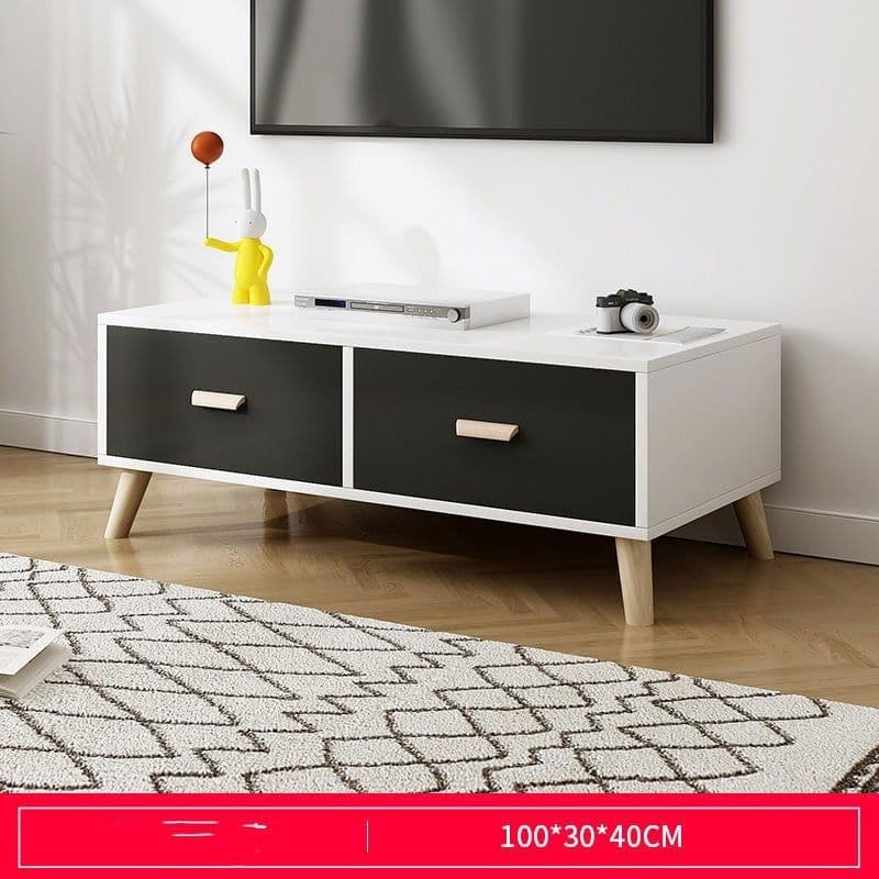 image-TV Cabinet Small Apartment Living Room Combination Retractable TV Cabinet