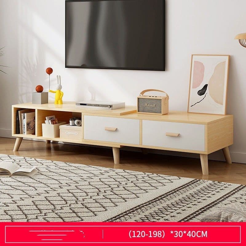 image-TV Cabinet Small Apartment Living Room Combination Retractable TV Cabinet