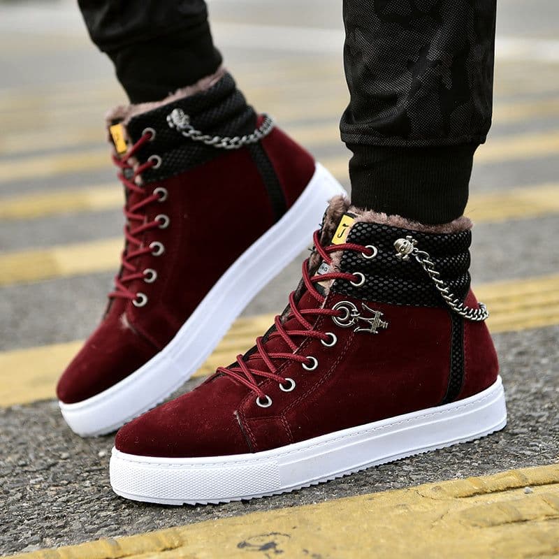image-Casual Fashion Sneakers Men's Fleece-lined Sneakers