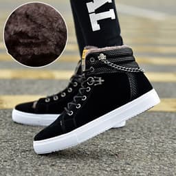 image-Casual Fashion Sneakers Men's Fleece-lined Sneakers