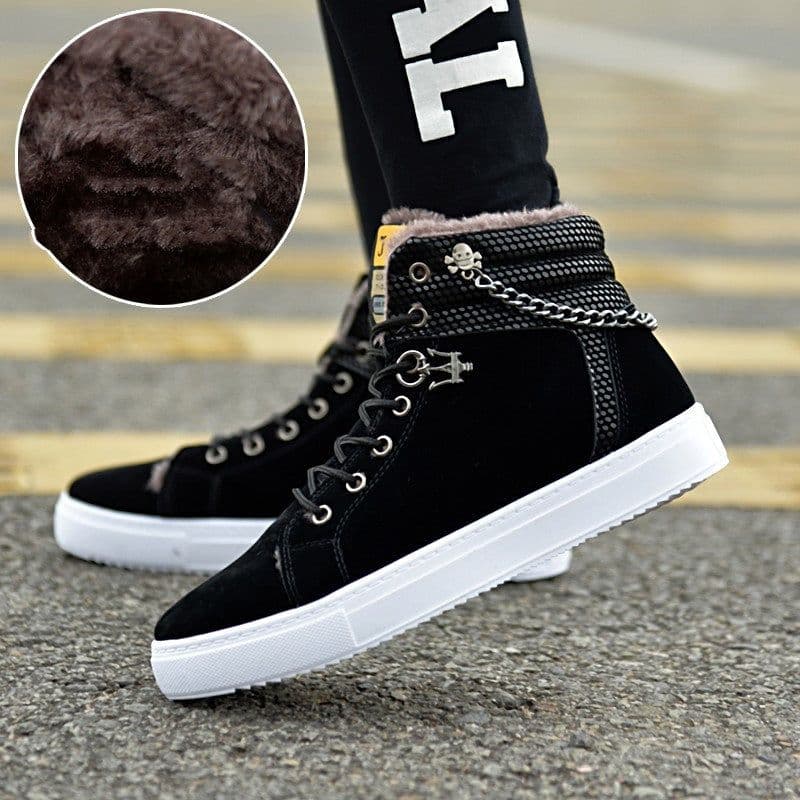 image-Casual Fashion Sneakers Men's Fleece-lined Sneakers