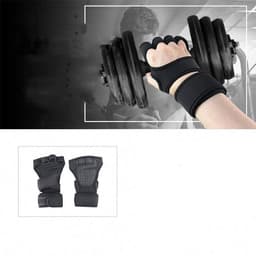 image-New Sports Half Finger Gloves Non-slip Silicone Palm Protection Fitness Equipment Gloves