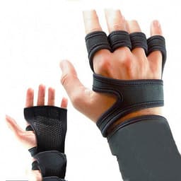 image-New Sports Half Finger Gloves Non-slip Silicone Palm Protection Fitness Equipment Gloves