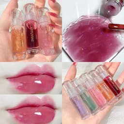 image-Lips Gloss Lip Gloss Lip Balm Glass Transparent Lip Gloss Moisturizing Moisturizing Water Light Lip