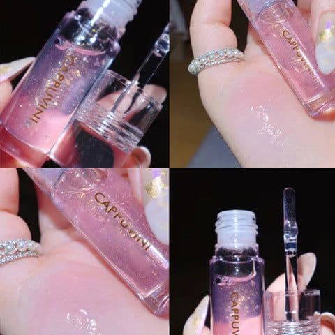 image-Lips Gloss Lip Gloss Lip Balm Glass Transparent Lip Gloss Moisturizing Moisturizing Water Light Lip
