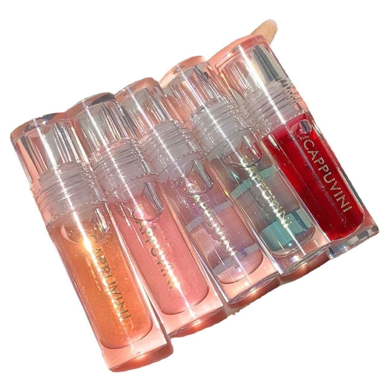 image-Lips Gloss Lip Gloss Lip Balm Glass Transparent Lip Gloss Moisturizing Moisturizing Water Light Lip