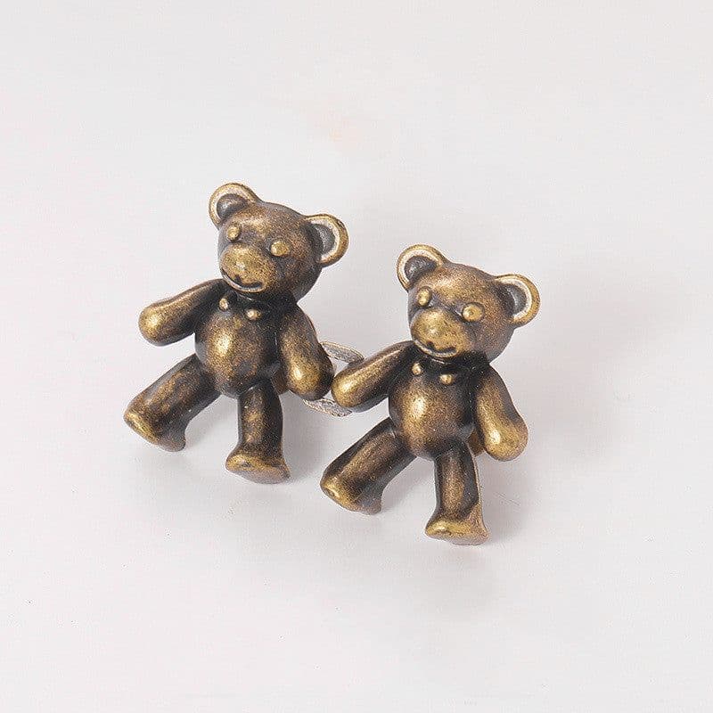 image-Cute Bear Pin Waist Clip Metal Snap Fastener Pants Pins Detachable Button Sewing-Free Buckle Jeans Reduce Waist Tighten Brooch