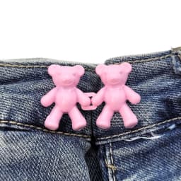 image-Cute Bear Pin Waist Clip Metal Snap Fastener Pants Pins Detachable Button Sewing-Free Buckle Jeans Reduce Waist Tighten Brooch
