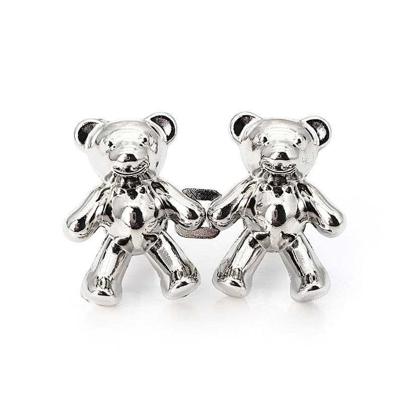 image-Cute Bear Pin Waist Clip Metal Snap Fastener Pants Pins Detachable Button Sewing-Free Buckle Jeans Reduce Waist Tighten Brooch
