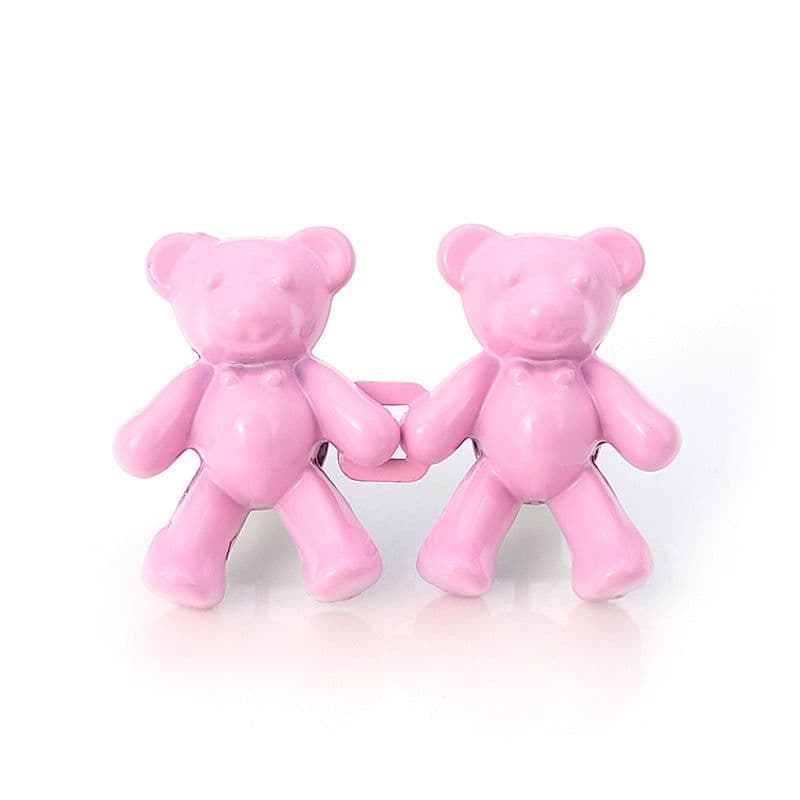 image-Cute Bear Pin Waist Clip Metal Snap Fastener Pants Pins Detachable Button Sewing-Free Buckle Jeans Reduce Waist Tighten Brooch