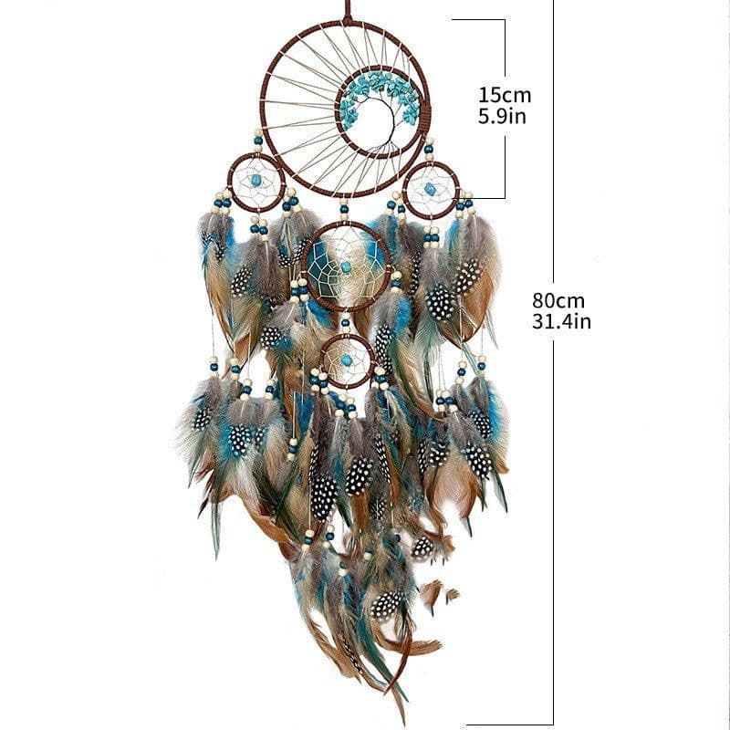 image-High-grade Turquoise Lucky Tree Dreamcatcher Hanging Wind Chimes