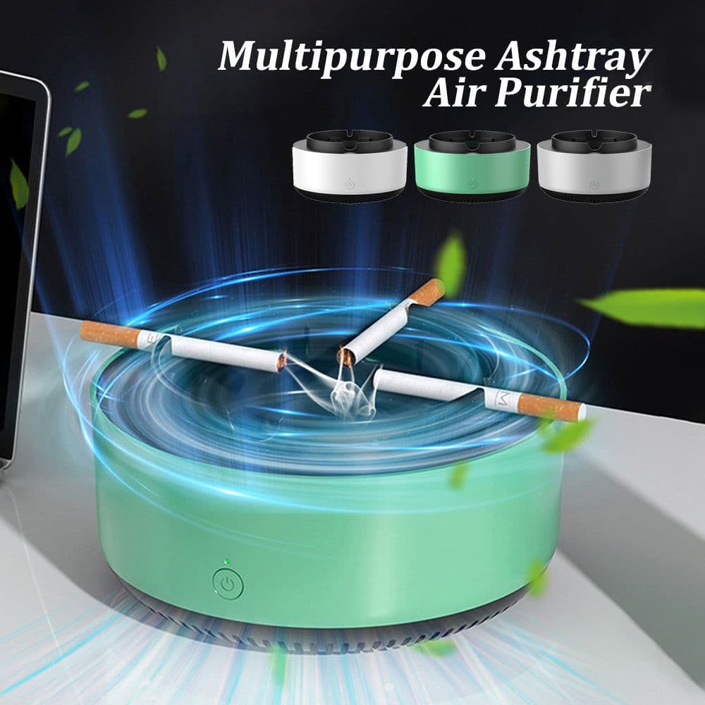 image-Smoke Removal Air Purification Ashtray Anion Purification Practical Automatic Purifier Ashtray Portable Gadgets For Car Ashtray