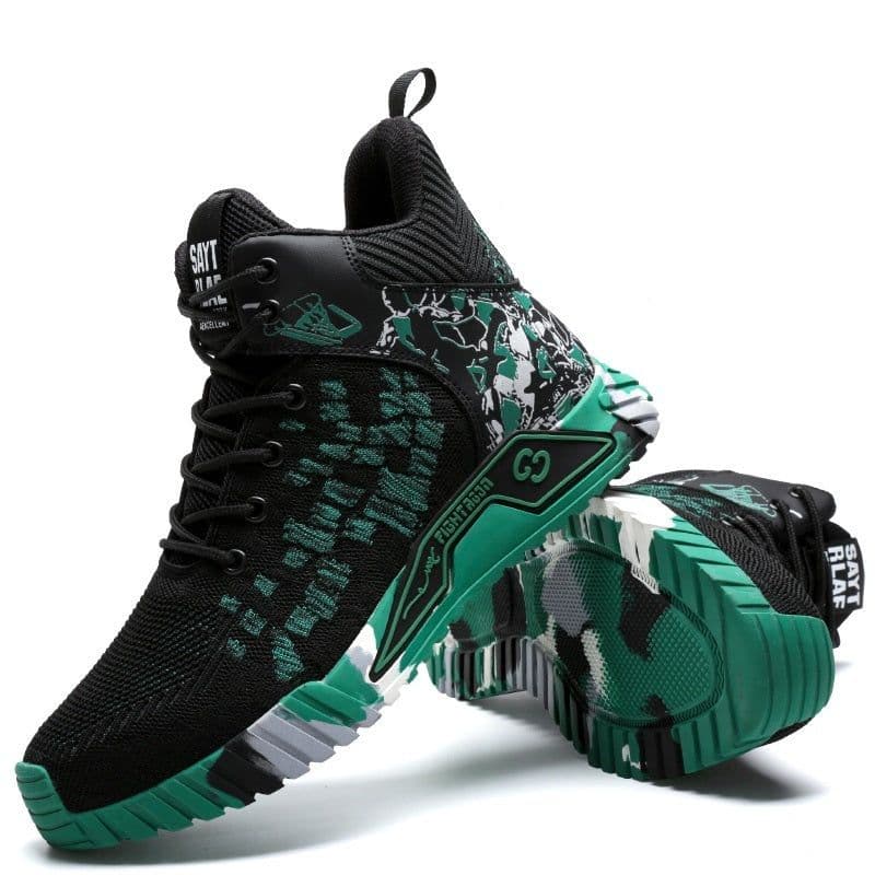 image-Flyknit Breathable Safety Shoes Lightweight Steel Toe Cap Anti-piercing Protective