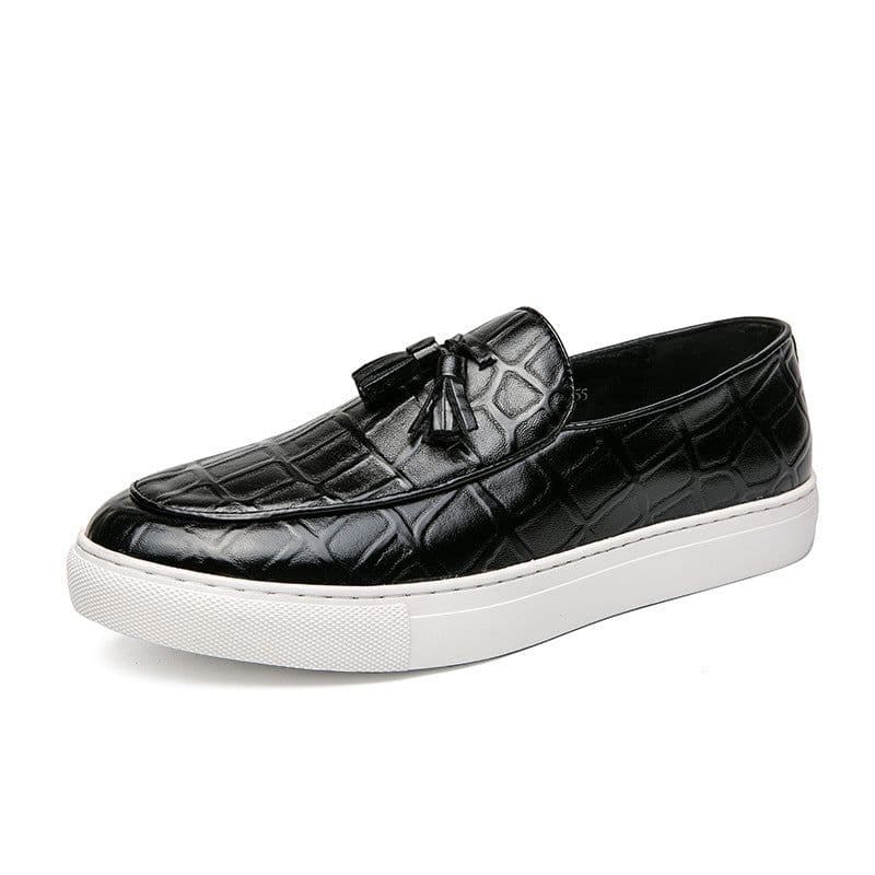 image-Men's Business Casual Sneakers Plus Size Leather Shoes Men