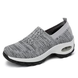 image-Mesh Sports Shoes Breathable Slip On Air Cushion Sneakers Casual Thick Bottom Heightened Shoes
