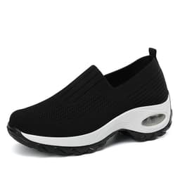 image-Mesh Sports Shoes Breathable Slip On Air Cushion Sneakers Casual Thick Bottom Heightened Shoes