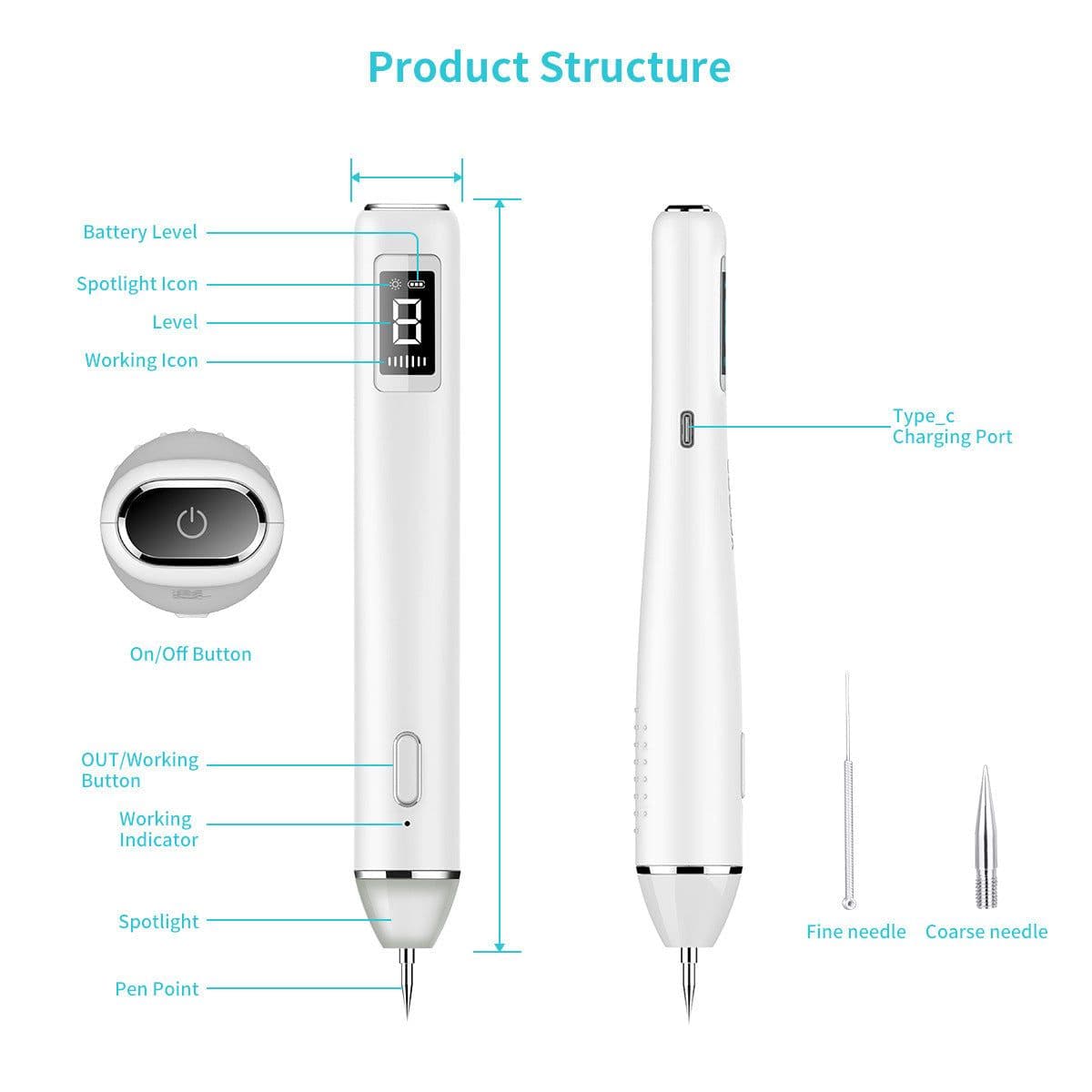 image-Freckle Removing Pen Miniature Household Laser Beauty Instrument