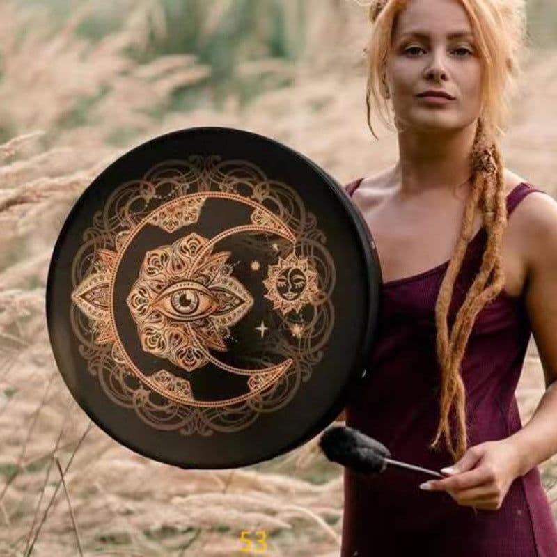 image-New Cross-border Tree Of Life Shaman Drum Siberian Drum Handmade Finish Crafts Shaman Gift