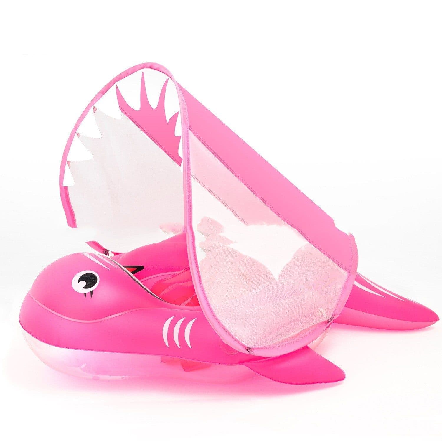 image-Swim Ring Baby Buoy Safety Anti-flip Teeth Sunshade Years Old