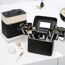 image-Portable Case Cosmetics And Jewelry Storage Box Nail Beauty Box