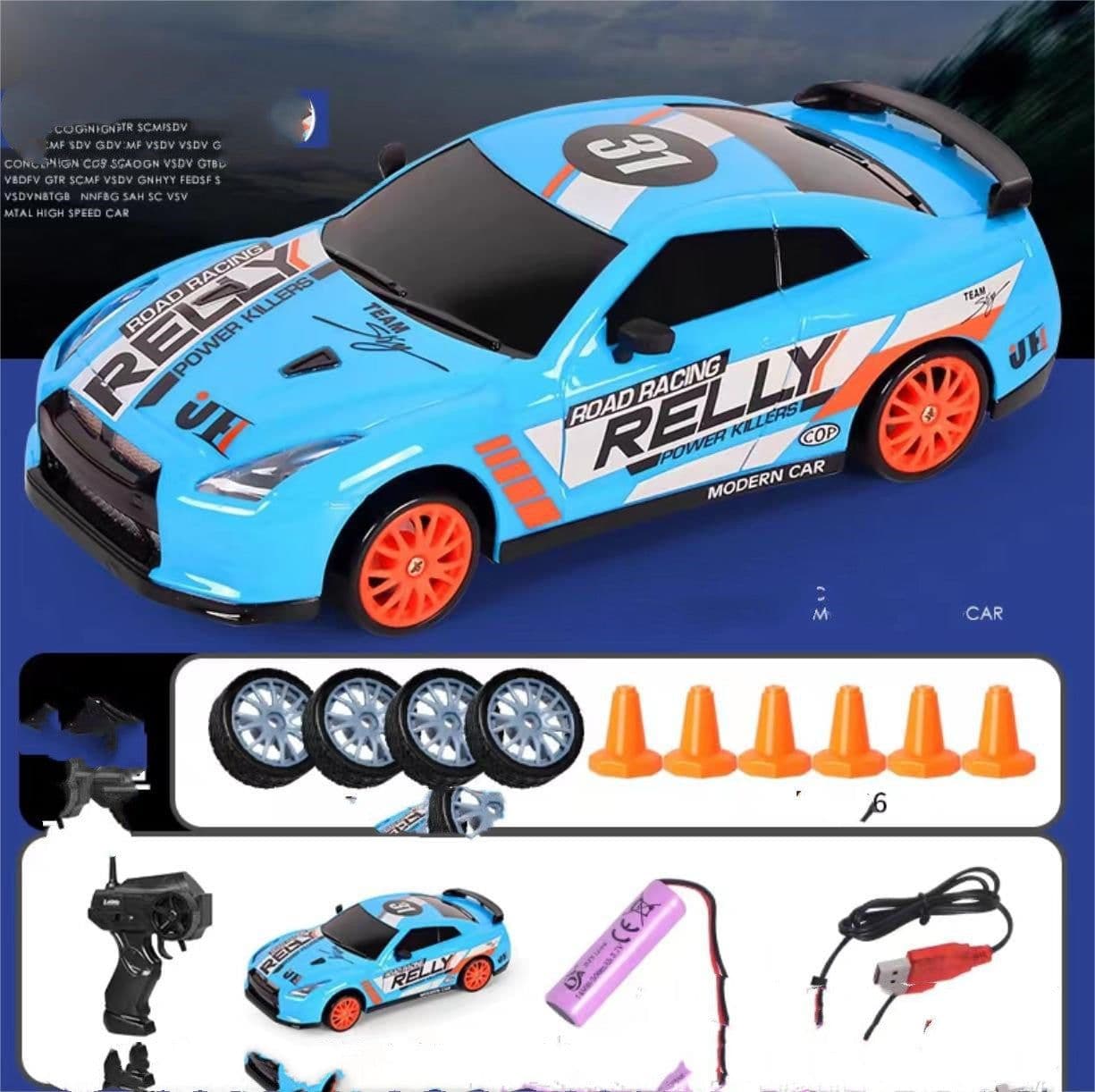 image-2.4G Drift Rc Car 4WD RC Drift Car Toy Remote Control GTR Model AE86 Vehicle Car RC Racing Car Toy For Children Christmas Gifts