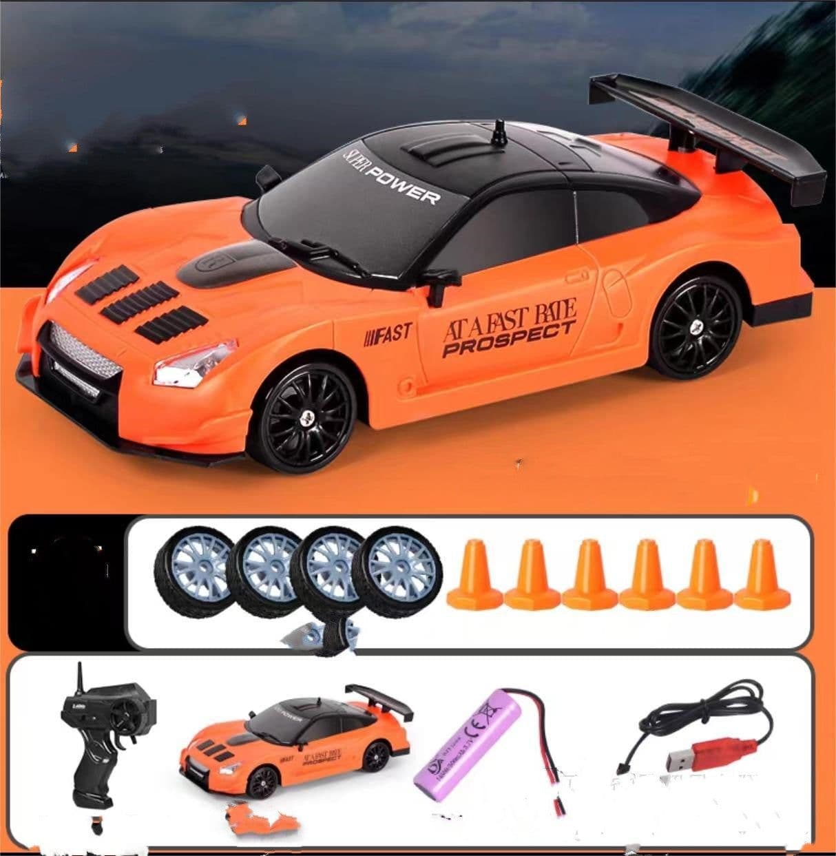 image-2.4G Drift Rc Car 4WD RC Drift Car Toy Remote Control GTR Model AE86 Vehicle Car RC Racing Car Toy For Children Christmas Gifts
