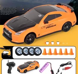 image-2.4G Drift Rc Car 4WD RC Drift Car Toy Remote Control GTR Model AE86 Vehicle Car RC Racing Car Toy For Children Christmas Gifts