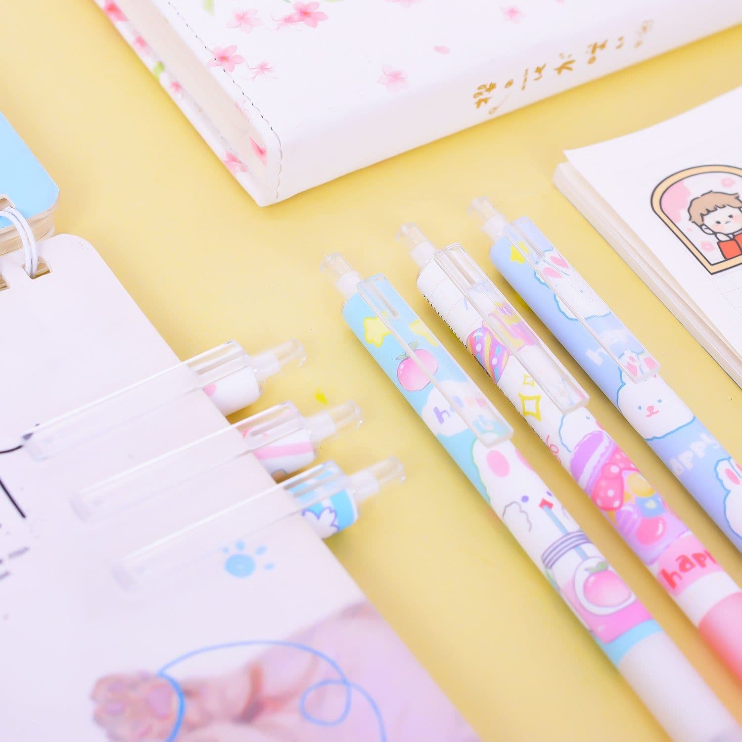 image-Cartoon Bunny Student Stationery Writing Neutral Black Signature Pen