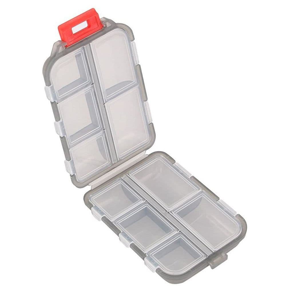 image-Travel Pill Organizer 10 Grid Moisture Proof Pills Box For Pocket Purse Daily Pill Case Portable Medicine Vitamin Holder Container