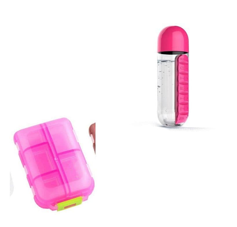 image-Travel Pill Organizer 10 Grid Moisture Proof Pills Box For Pocket Purse Daily Pill Case Portable Medicine Vitamin Holder Container