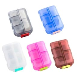 image-Travel Pill Organizer 10 Grid Moisture Proof Pills Box For Pocket Purse Daily Pill Case Portable Medicine Vitamin Holder Container