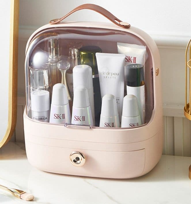 image-Cosmetics Storage Box Desktop Dustproof Skin Care Products Lipstick Blush
