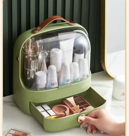 image-Cosmetics Storage Box Desktop Dustproof Skin Care Products Lipstick Blush