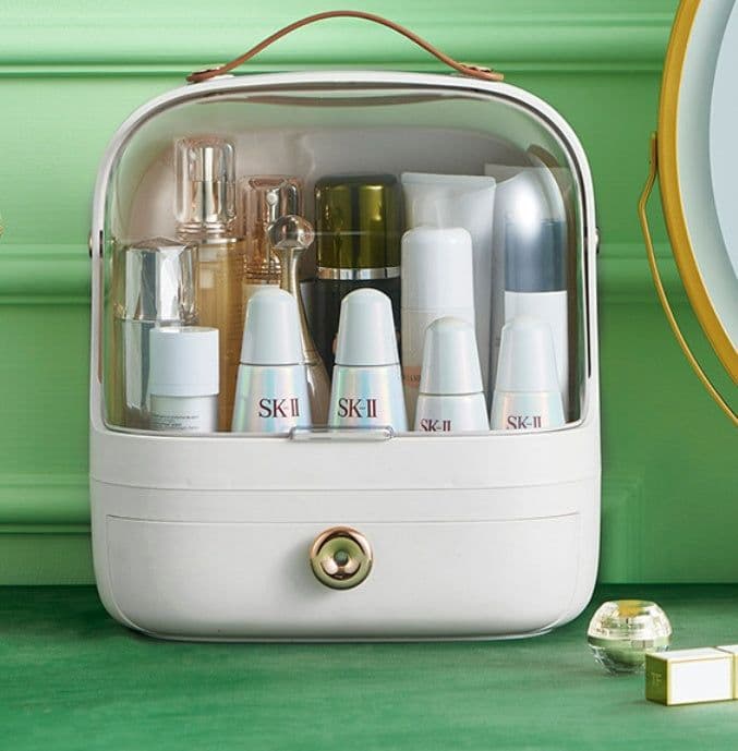 image-Cosmetics Storage Box Desktop Dustproof Skin Care Products Lipstick Blush