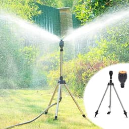 image-Retractable Automatic Rotating Sprinkler Tripod Irrigation Artifact