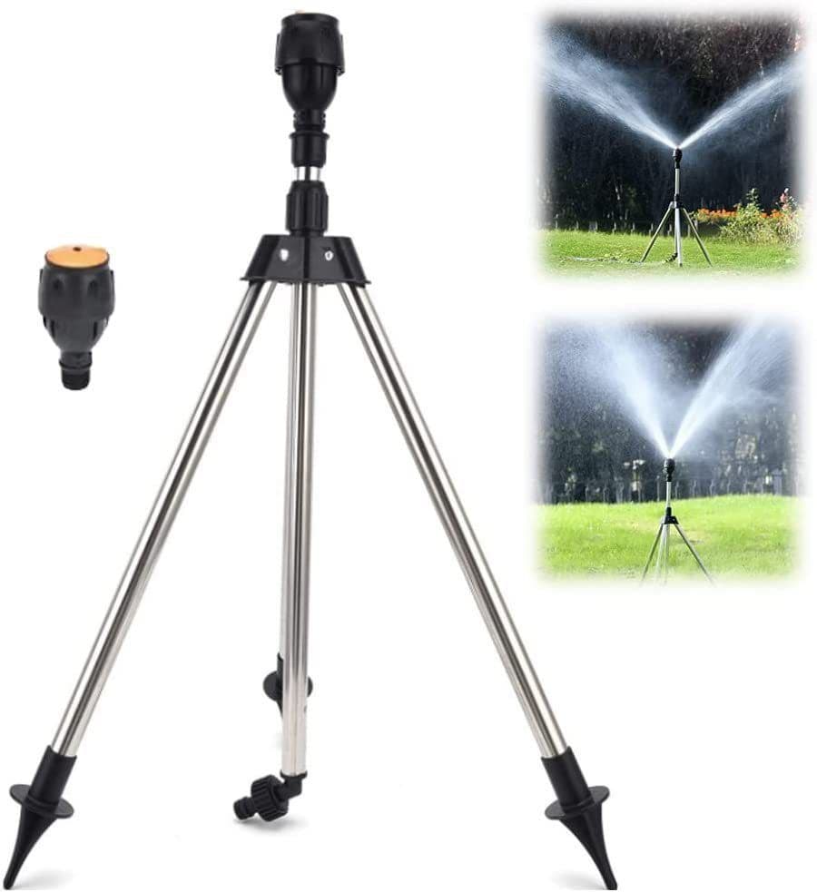 image-Retractable Automatic Rotating Sprinkler Tripod Irrigation Artifact
