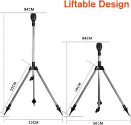 image-Retractable Automatic Rotating Sprinkler Tripod Irrigation Artifact