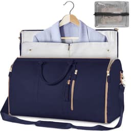 image-Large Capacity Travel Duffle Bag Women's Handbag Folding Suit Bag Waterproof Clothes Totes