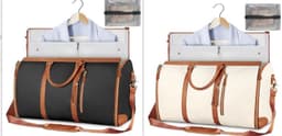 image-Large Capacity Travel Duffle Bag Women's Handbag Folding Suit Bag Waterproof Clothes Totes