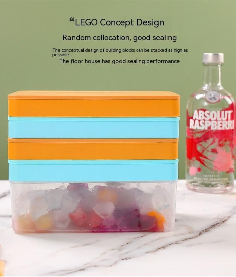 image-Summer New Silicone Ice Tray Food Grade Ice Cube Mold Large Capacity Ice Container Ice Box Refrigerator Artifact
