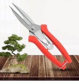 image-Stainless Steel Double-headed Garden Pruning Fruit And Vegetable Picking Scissors Bonsai Tool Flower Grafting Scissors